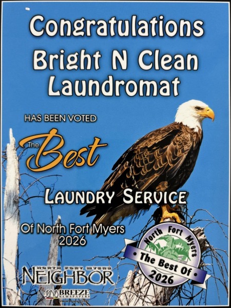Best Laundry Service of North Fort Myers 2026 award plaque, North Fort Myers Neighbor